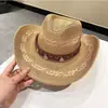 Viaje de Verano Sanya Sombrilla Sombrero de Paja Estilo Étnico para Mujer Sombrero de Playa para Vacaciones Retro Británico Panama Jazz Sombrero Tendencia
