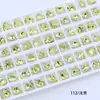 Rhinestones para Unhas Artísticas Dongzhou Crystal Amarelo Claro de Formato Irregular Acessórios DIY Rhinestones Ovais Grossos Quadrados com Parte Traseira Pontiaguda Rhinestones Super Brilhantes para Unhas