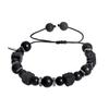 Pulseira Masculina de Contas Foscas de Pedra Vulcânica Natural Feita à Mão Mais Vendida Retro 10/8mm Contas Elásticas Pulseira de Casal