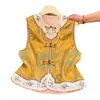 Chaleco Bordado Floral Pesado Estilo Chino Nuevo Antienvejecimiento Calidad Garantizada para Mamás, Elegante y de Alta Gama con Botones Tradicionales
