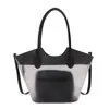Bolsa de Cubo Simple Portátil Estilo Coreano al por Mayor para Mujer 2025 Otoño Nuevo Bolso de Hombro con Empalme Textura Bolso Cruzado para Suegra
