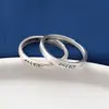 Anillo de Plata de Ley 990 Plata Pura Anillo de Aterrizaje Retro Viejo Mate Simple Boca Viva Anillo Ajustable para Dedo Índice