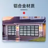 Aleación de Aluminio Eléctrica Aislada Puerta de Garaje Abatible Personalizada Villa Comunitaria Control Remoto Inteligente Silenciosa Puerta Corredera de Acero de Color