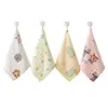 Toalla Pequeña Cuadrada de Gasa de Algodón Puro de Fondo Colorido, Toalla para Babas de Bebé, Seersucker Suave Absorbente, Toalla Pequeña para Niños de Guardería