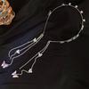 Diadema de borla de mariposa de diamante diseño sensación hecho a mano aleación accesorios para el cabello diadema sensación Mori senior temperamento tocado al por mayor