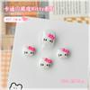 Accesorios Kt para Uñas de Gato Arte de Uñas 3D Lindo Dibujo Animado Gato Negro Palmera Resina Uña Portátil Decoraciones de Pedrería para Uñas