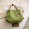 Bolsa de grande capacidade estilo coreano bolsa de ombro feminina bolsa de lona bolsa casual para viagem bolsa feminina simples bolsa de estudante preguiçosa