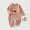 Macacão de Bebê 100% Algodão Sem Costura Primavera e Outono Roupas de Passeio de Manga Longa para Bebê Roupas para Recém-Nascidos Categoria a para Bebês Anyang