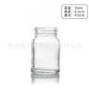 Frasco redondo transparente de cordyceps de 120ml com tampa frasco de cápsulas de produto para a saúde vitamínico frasco de vidro de 50ml