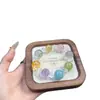 Pulsera de Cristal Blanco Multi-Tesoro Natural Jade Xiuyan Aguamarina Ámbar Amarillo Cuarzo Rosa Pulsera de una Sola Hilo para Mujer Fresca y Dulce