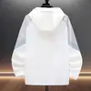 Chaqueta con Capucha para Hombre Adolescente de Verano con Protección Solar, Ropa Exterior de Moda, Corte Holgado, Talla Grande, Chaqueta Ligera y Transpirable con Protección Solar