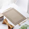 Mantel 30*45cm mantel de doble marco hotel lugar de negocios para personas mayores decoración de mesa de comedor mantel occidental impermeable con aislamiento térmico