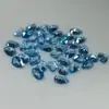 Topacio Natural Topacio Azul Suizo Forma Ovalada Pera Piedra Suelta Cara de Anillo En Stock Fabricante Mayorista Fuente
