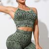 Conjunto Deportivo de Yoga con Estampado de Serpiente en Rebaja, Atuendo de Yoga Sexy para Levantar Glúteos para Correr, Conjunto de Dos Piezas Elástico de Cintura Alta