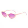 Nuevas Gafas de Sol Ovaladas de Media Montura de Moda Transfronterizas para Hombres, Fotografía Callejera de Gama Alta, Gafas Metálicas Retro de Tendencia Europeas y Americanas para Mujeres