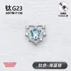 Aretes de titanio F136 con forma de corazón hueco totalmente engastados con diamantes y circonitas, con rosca interna, piercing labial en forma de corazón, accesorio de piercing de aleación de titanio G23