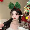 Diadema Navideña de Oso Lindo Tocado Lazo Rojo Atmósfera Femenina Vestido Festivo Foto Cos Accesorios para el Cabello