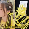 Conjunto de 6 Presilhas de Cabelo Estrela com Laço Fitas de Fada Trançadas Headwear Acessórios de Cabelo de Suporte para Show Festival de Música