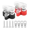 Postes de terminal M6M8 vermelho e preto, simples e duplos, com tampa transparente e combinação de terminais SC, conjunto de postes de terminal para acessório de carro