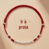 Pulseira de Nó de Bambu da Sorte para Mulheres, Adequada para Provas e Candidaturas à Pós-Graduação, Pulseira de Fio Vermelho Feita à Mão, Pequeno Presente para o Ano de Nascimento