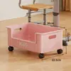 Prateleira de armazenamento para mochila escolar, estante móvel sob a mesa do estudante, carrinho com rodas, armazenamento de livros na mesa da estação de trabalho do escritório