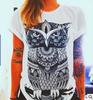 0212 AliExpress eaby punk rock girassol olho moda vintage girassol estampa de letras camiseta