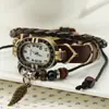 Pulseira de couro estilo punk direto de fábrica relógio de couro masculino e feminino relógios de couro couro folha de relógio