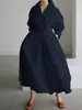 Di Yun Estilo Casual Europeo y Americano Cárdigan de Manga Larga de Gama Alta Vestido Largo Ropa para Mujer 2026 Otoño e Invierno Sitio Independiente de Amazon