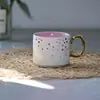 Taza de Cerámica Chapada en Oro Personalizada de Fábrica, Taza para Café y Leche, Taza de Agua de Gran Capacidad, Porcelana para Regalo de Oficina y Hogar