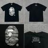Camiseta de Manga Corta de Marca de Moda Colaboración Bape Unisex Camuflaje de Alta Gama Suelta