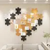 Quebra-Cabeça Feltro Adesivos de Parede Parede de Fotos Decoração DIY Sala de Estar de Alto Padrão Decoração de Arranjo de Parede de Fundo Quadro de Cortiça Criativo