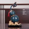 Adornos de calabaza de estilo chino para porche, mueble de TV, escritorio, mueble de vino, decoraciones para sala de estar, fortuna, fortuna, nueva casa, regalo de inauguración de la casa
