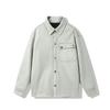 Camisa Chaqueta de Suede con Bolsillo Decorado de Manga Larga Suelta Versátil Casual para Hombre Cuello Solapa Primavera y Otoño 2026