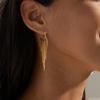 Aretes Europeos y Americanos Transfronterizos de Venta Caliente Latón Chapado en Oro Real Oro Retro Borla de Alta Gama Elegantes para Mujer