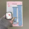Cheio de gatos adequado para pulseira de Apple Watch iwatchsS11/10/9 silicone AppleUltra3 cinzaSE