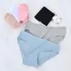 Roupa íntima feminina de algodão transfronteiriça 40 fio penteado cuecas cor sólida linda para meninas roupa íntima plus size