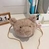 Bolsa de Urso de Barcelona Primavera 2024 Boneca de Pelúcia Desenho Animado Fofo Bolsa Cabeça de Urso Mochila Infantil Bolsa Transversal Feminina
