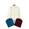Comercio Electrónico Transfronterizo de Amazon Marca de Moda MAX Auténtico Mismo Estilo Color Sólido Cuello Medio Cuello Redondo Corte Holgado Suéter Tejido Mujer