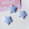 Venta Caliente Azul Lunares Estrella de Cinco Puntas Peluche Conejo Accesorios para Joyería Accesorios para el Cabello Zapatos con Agujeros DIY Mayoreo Pj1802
