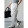 Liquidação/Sem Suporte e Devoluções Calça Casual Antirrugas Três-Prova Japonesa Masculina de Verão Solta Cor Sólida Afunilada