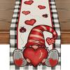 Bandeira de Mesa Mais Vendida da Amazon para o Dia dos Namorados Gato Amor Estampado Material de Linho Decoração de Sala de Estar para o Dia dos Namorados Toalha de Mesa