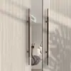 Nueva Manija de Puerta de Madera Maciza Estilo Chino Bronce Minimalista Inscripción Hotel Club Caja Manija de Puerta de Cristal Puerta Deslizante