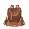 Mochila Antifurto Nova Moda 2025 Mochila Escolar Estudante Padrão Tecido Bolsa Casual Feminina Mochila de Viagem Bolsa Feminina Transfronteiriça