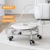 Taburete de Rueda Universal Acrílico Silencioso Polea Infantil Silla Pequeña Doméstico Extraíble Taburete con Ruedas para Sofá Taburete Bajo