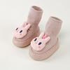 Sapatos Antiderrapantes para Bebês e Crianças Pequenas Primavera e Outono Desenho Animado Fofo Cano Médio Sapatos de Chão e Meias para Bebês Meias Antiderrapantes para Crianças Pequenas de Interior