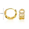 Pendientes de Zirconia Geométricos Elegantes y Simples Más Vendidos Transfronterizos Estilo Metálico de Alta Gama Pendientes Personalizados de Ins Venta al por Mayor