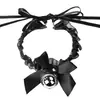 Acessórios de Renda Sexy para Pescoço Feminino, Gargantilhas, Golas, Laços de Renda, Acessórios Fofos de Empregada, Golas com Sino Atacado