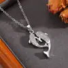 Joias com Pingentes de Animais, Vários Estilos de Gatos, Libélulas, Abelhas, Cisnes, Correntes de Aço Inoxidável, Pingentes com Microcravação de Diamantes, Colares para Mulheres