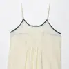 Top de Tirantes Camisola de Moda Callejera Femenina Europea y Americana Transfronteriza Nuevo Otoño 2025 con Ribete en Contraste