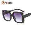 9014 Gafas de Sol de Moda para Hombre y Mujer de Color Rojo y Verde con Montura Grande Europea y Americana, Personalizadas, Combinables con Todo, Modernas, Transfronterizas